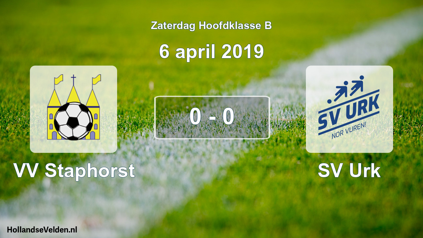 Total number of matches played: VV Staphorst - SV Urk 0 - 0 (6 April 2019)