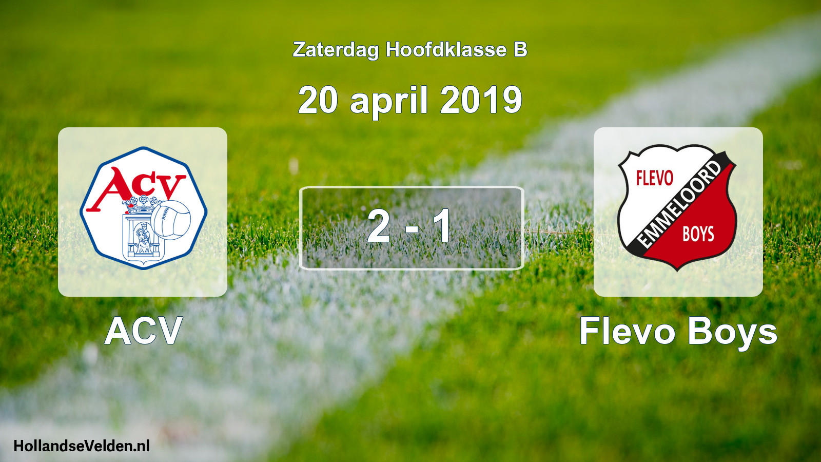 Total number of matches played: ACV - Flevo Boys 2 - 1 (20 April 2019)