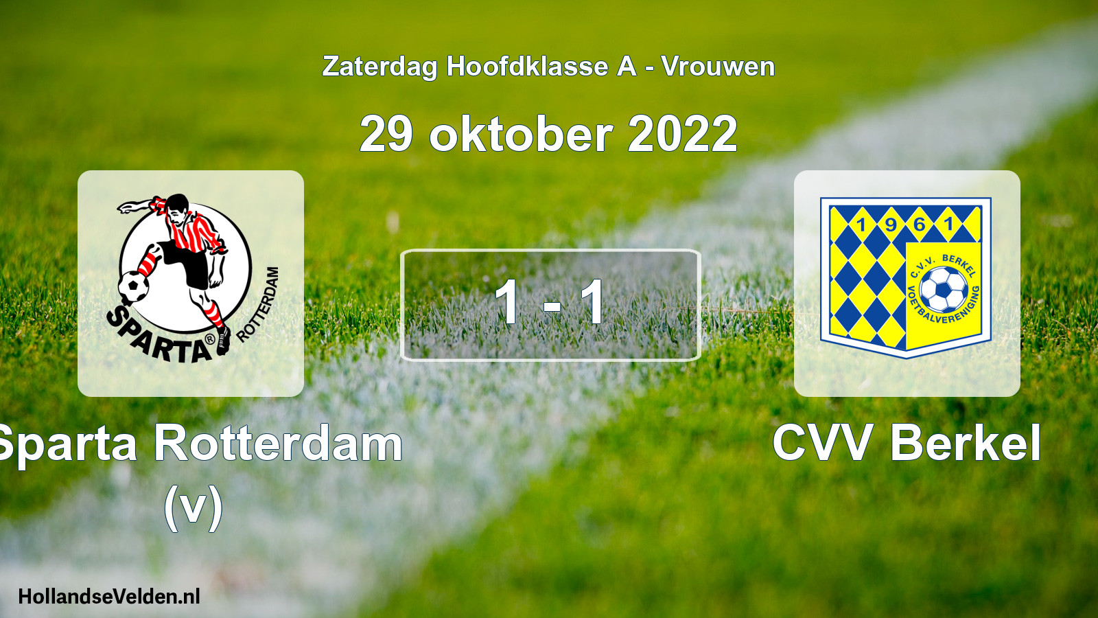 Total number of matches played: Sparta Rotterdam (v) - CVV Berkel 1 - 1 (29 October 2022)