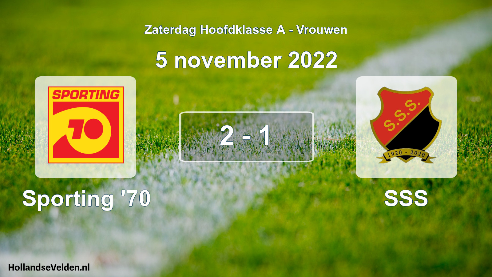 Total number of matches played: Sporting '70 - SSS 2 - 1 (5 November 2022)