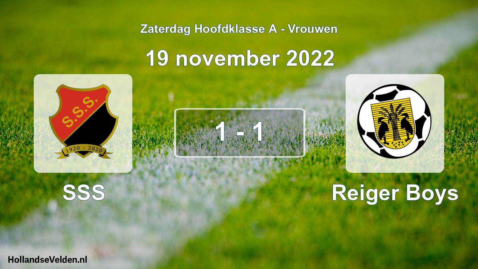 Total number of matches played: SSS - Reiger Boys 1 - 1 (19 November 2022)