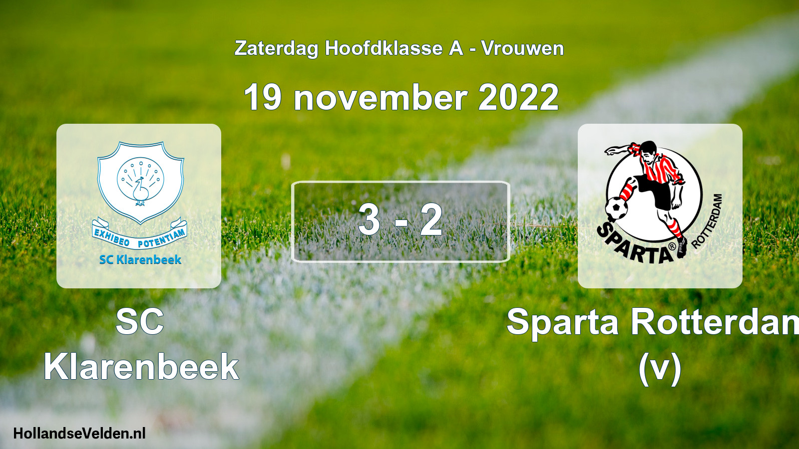 Total number of matches played: SC Klarenbeek - Sparta Rotterdam (v) 3 - 2 (19 November 2022)