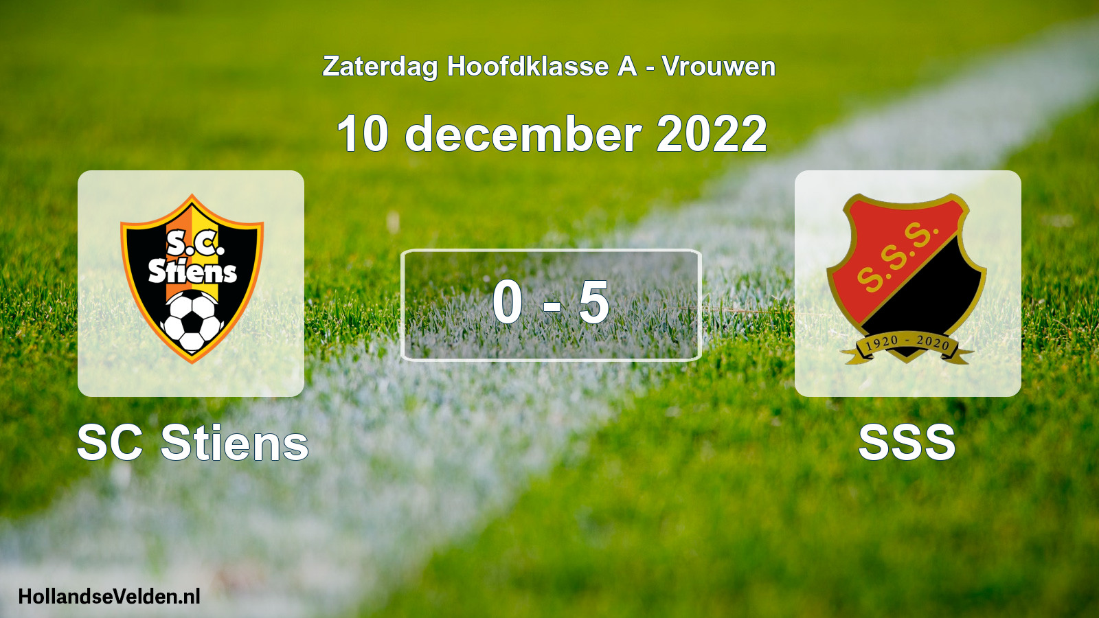 Total number of matches played: SC Stiens - SSS 0 - 5 (10 December 2022)