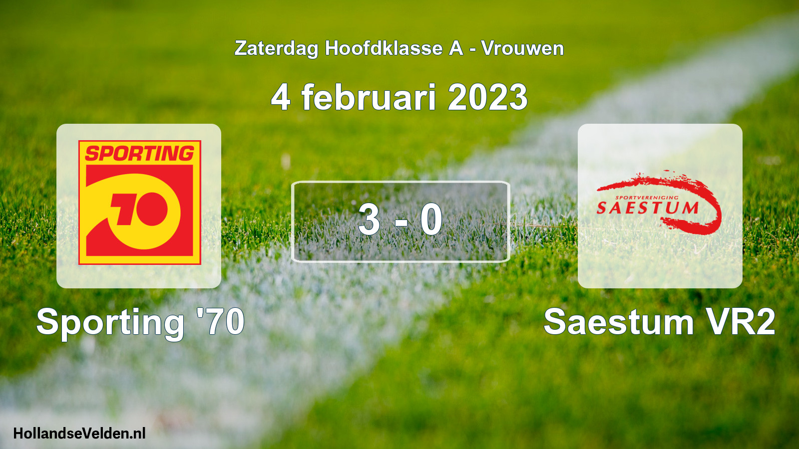 Total number of matches played: Sporting '70 - Saestum VR2 3 - 0 (4 February 2023)