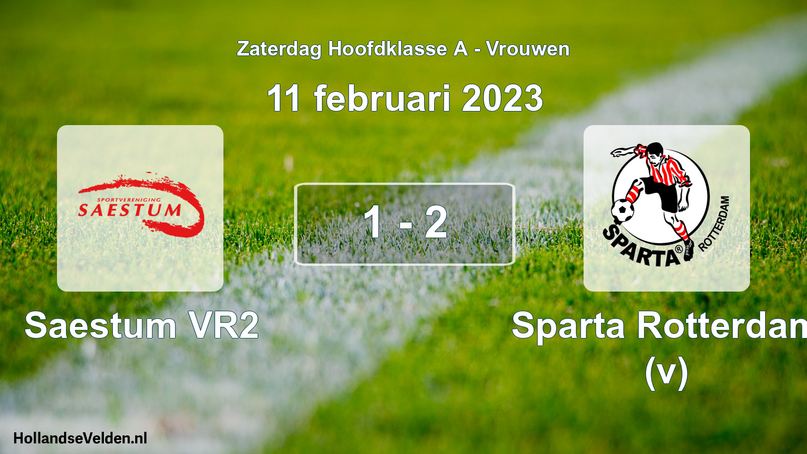 Total number of matches played: Saestum VR2 - Sparta Rotterdam (v) 1 - 2 (11 February 2023)