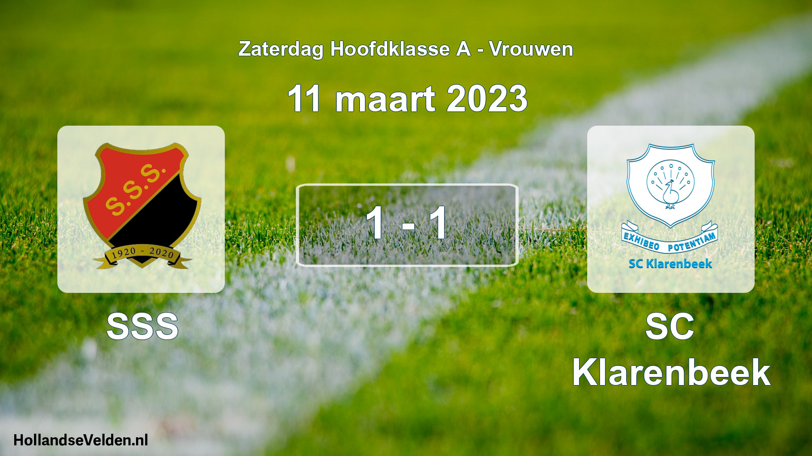 Total number of matches played: SSS - SC Klarenbeek 1 - 1 (11 March 2023)