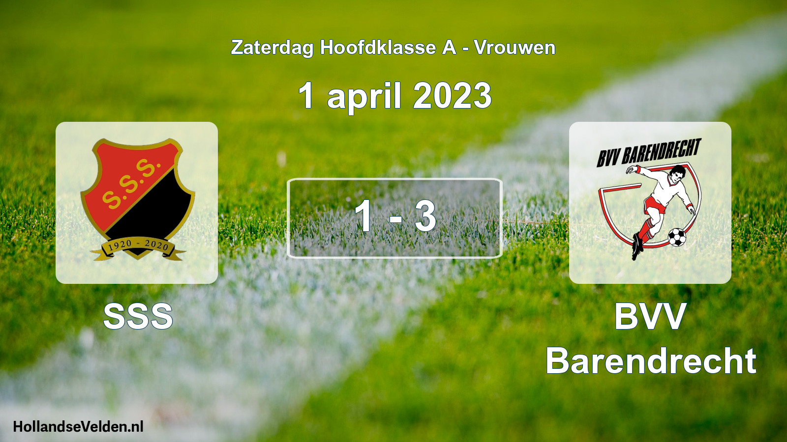 Total number of matches played: SSS - BVV Barendrecht 1 - 3 (1 April 2023)