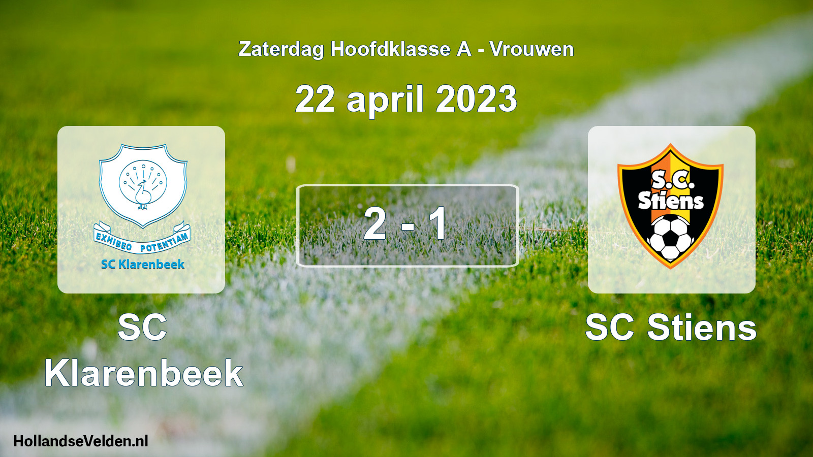 Total number of matches played: SC Klarenbeek - SC Stiens 2 - 1 (22 April 2023)