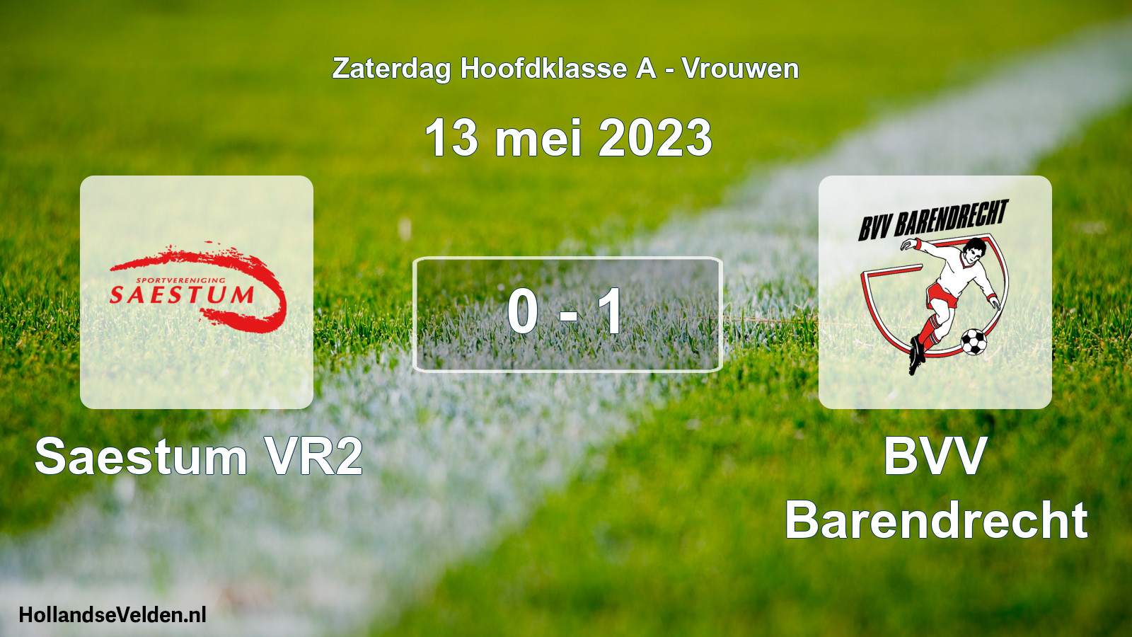 Total number of matches played: Saestum VR2 - BVV Barendrecht 0 - 1 (13 May 2023)