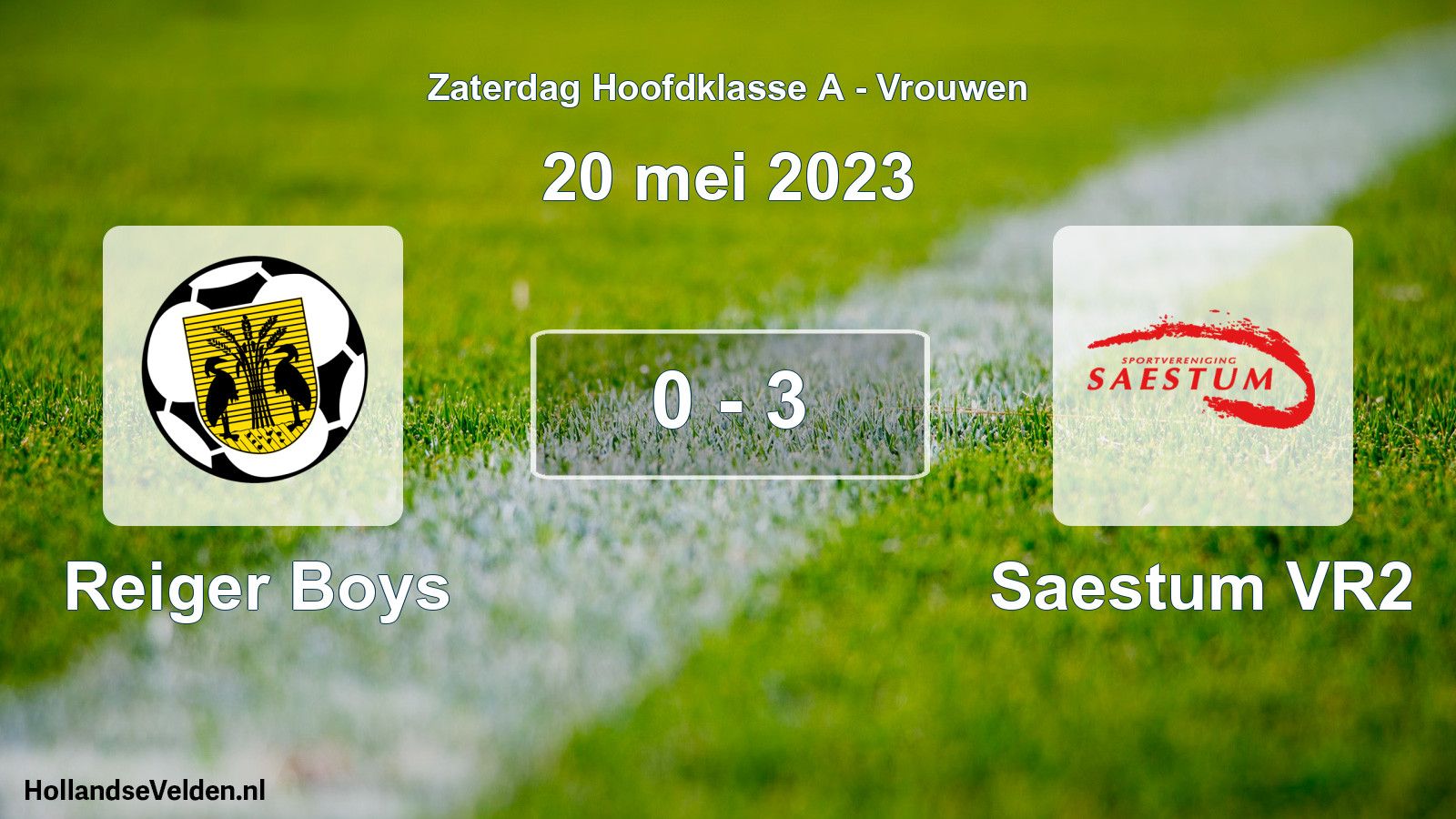 Total number of matches played: Reiger Boys - Saestum VR2 0 - 3 (20 May 2023)