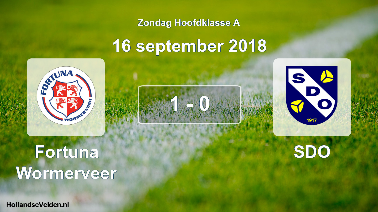Total number of matches played: Fortuna Wormerveer - SDO 1 - 0 (16 September 2018)