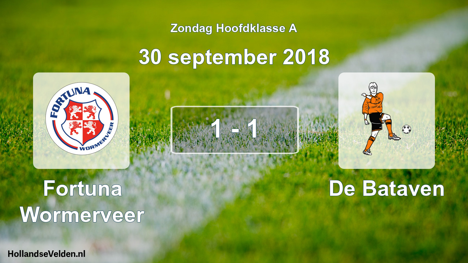 Total number of matches played: Fortuna Wormerveer - De Bataven 1 - 1 (30 September 2018)