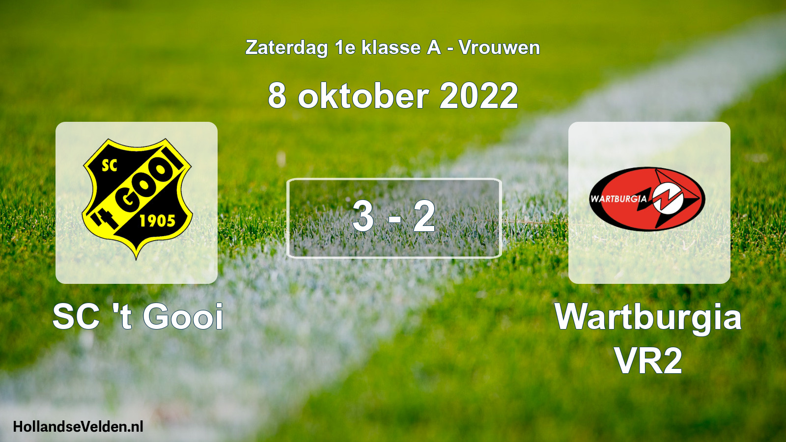 Total number of matches played: SC 't Gooi - Wartburgia VR2 3 - 2 (8 October 2022)