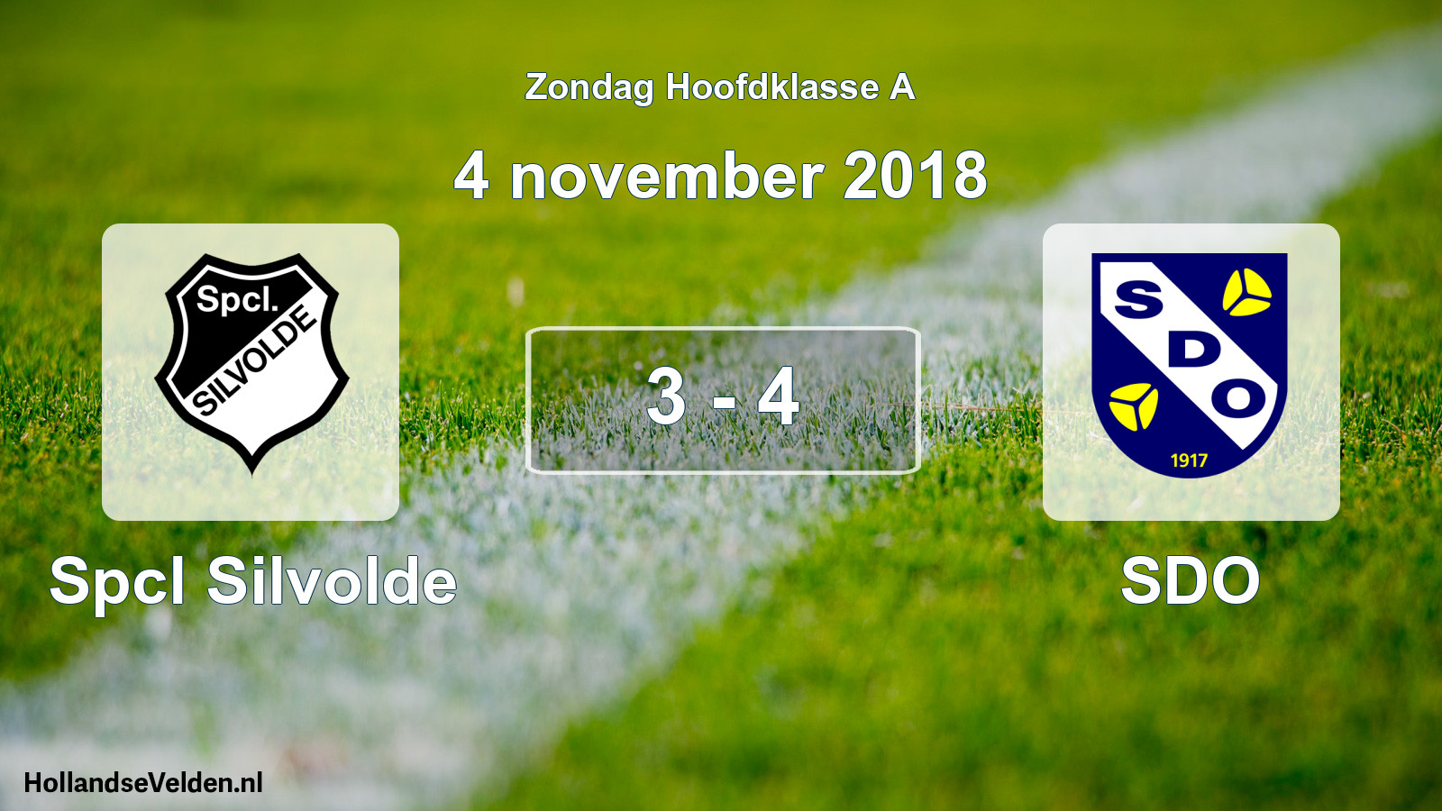Total number of matches played: Spcl Silvolde - SDO 3 - 4 (4 November 2018)