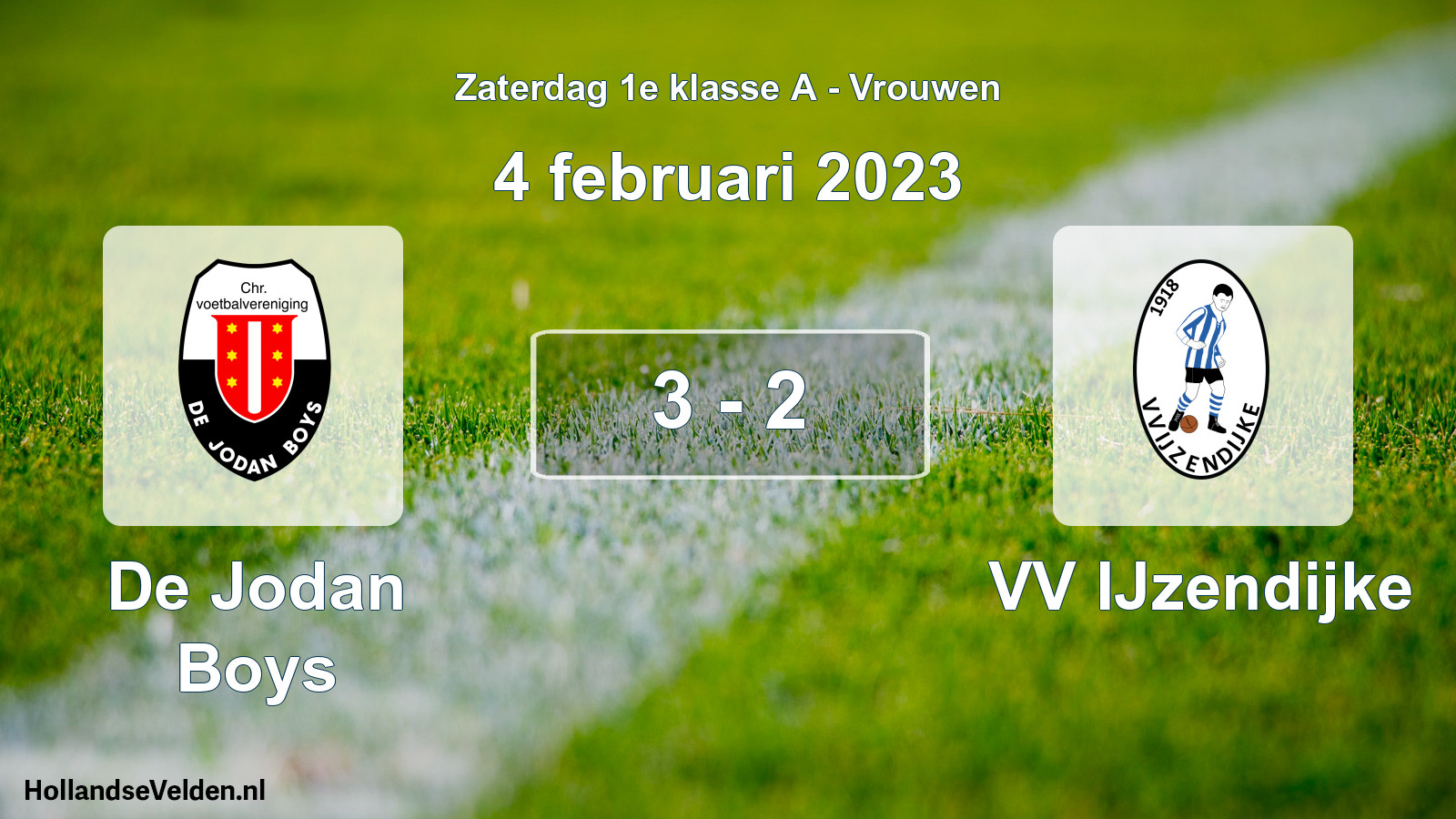 Total number of matches played: De Jodan Boys - VV IJzendijke 3 - 2 (4 February 2023)