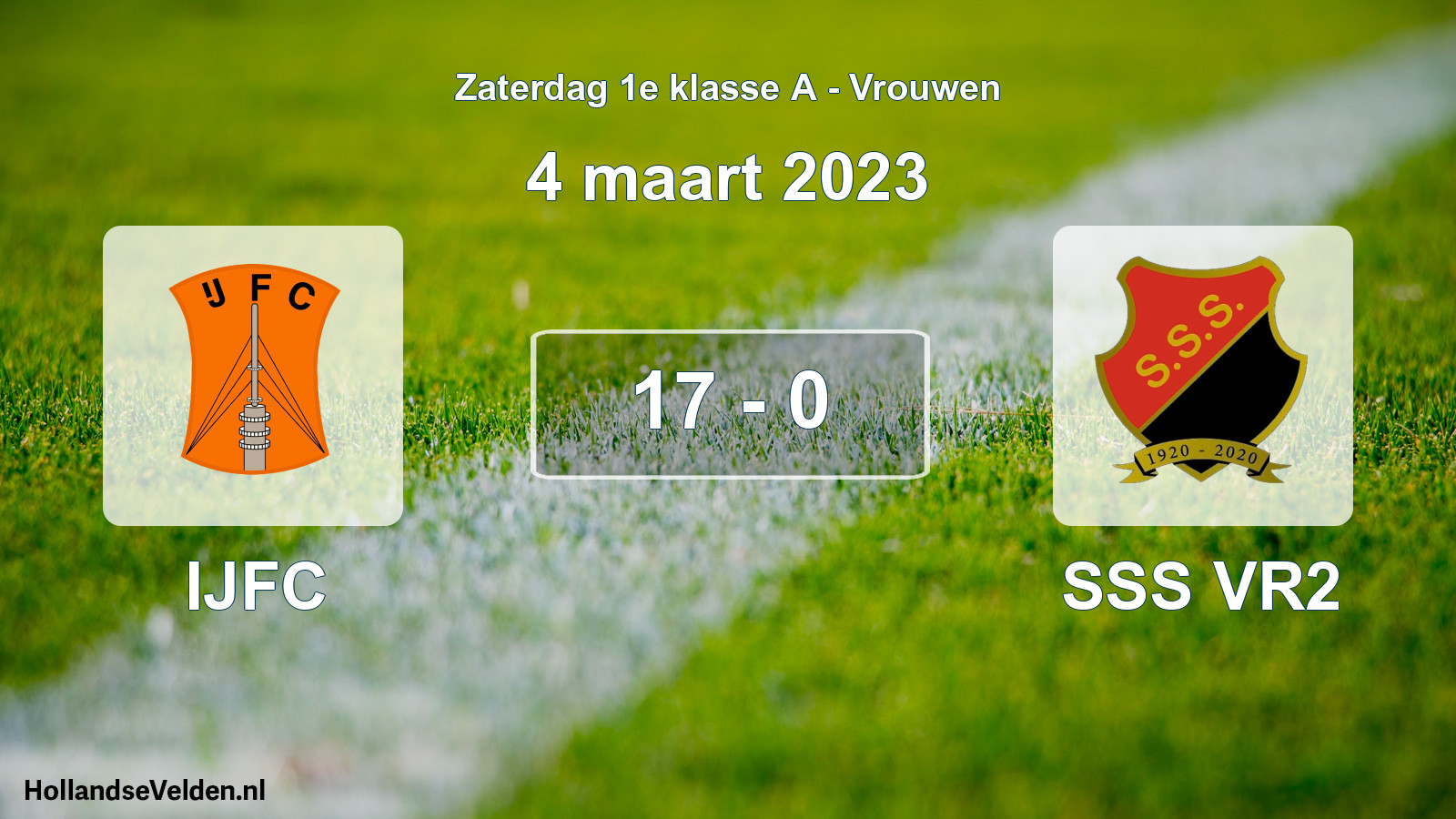 Total number of matches played: IJFC - SSS VR2 17 - 0 (4 March 2023)