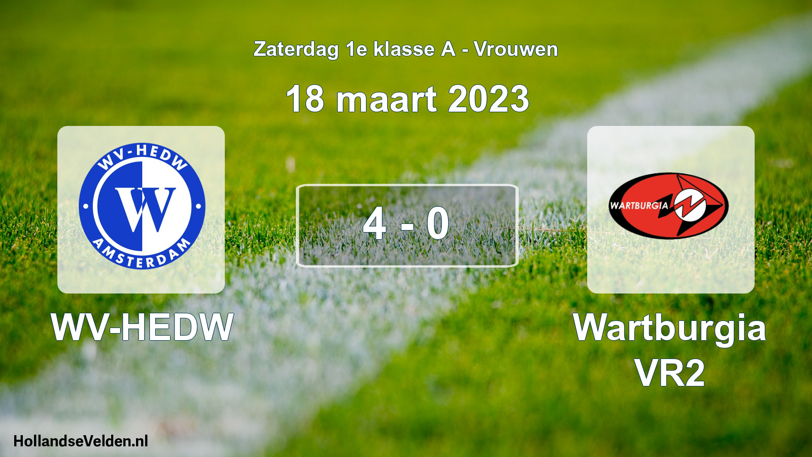 Total number of matches played: WV-HEDW - Wartburgia VR2 4 - 0 (18 March 2023)