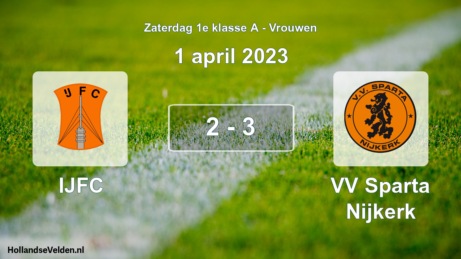 Total number of matches played: IJFC - VV Sparta Nijkerk 2 - 3 (1 April 2023)