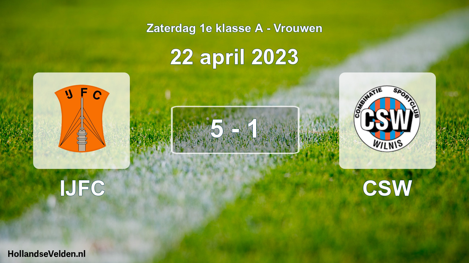 Total number of matches played: IJFC - CSW 5 - 1 (22 April 2023)