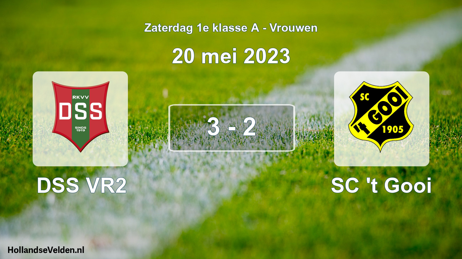Total number of matches played: DSS VR2 - SC 't Gooi 3 - 2 (20 May 2023)