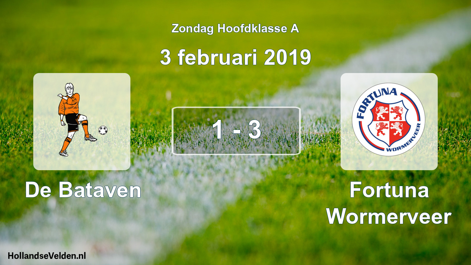 Total number of matches played: De Bataven - Fortuna Wormerveer 1 - 3 (3 February 2019)