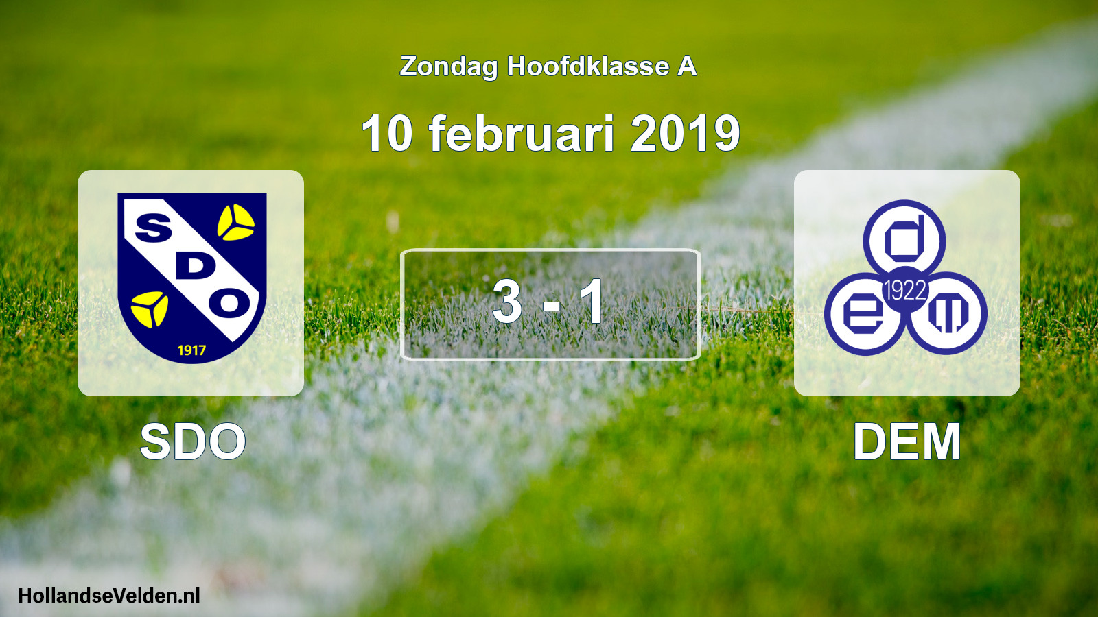 Total number of matches played: SDO - DEM 3 - 1 (10 February 2019)
