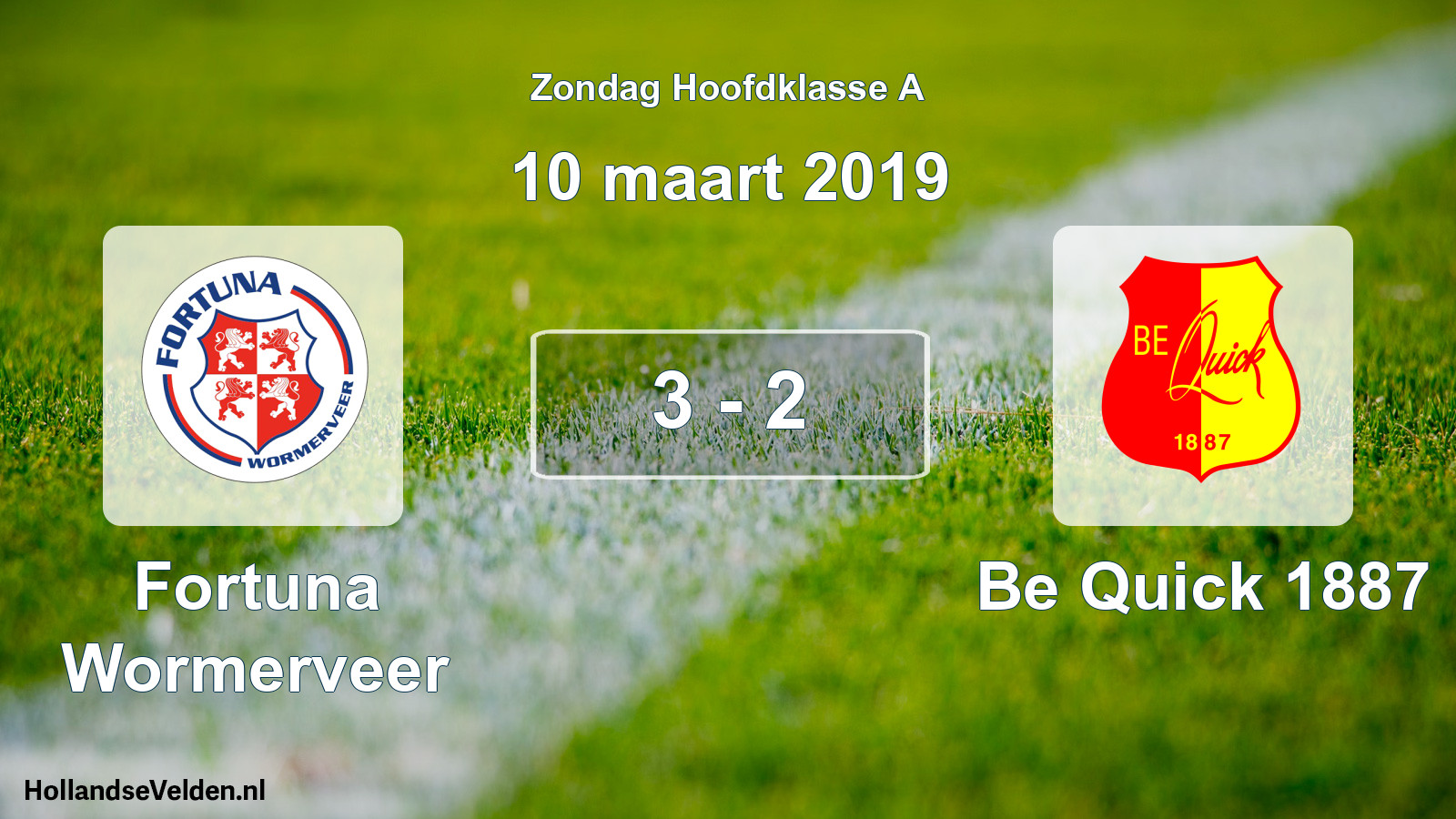 Total number of matches played: Fortuna Wormerveer - Be Quick 1887 3 - 2 (10 March 2019)