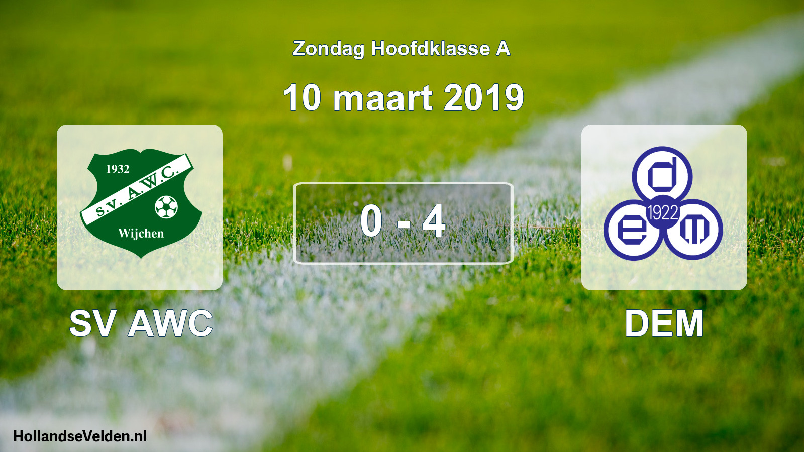 Total number of matches played: SV AWC - DEM 0 - 4 (10 March 2019)