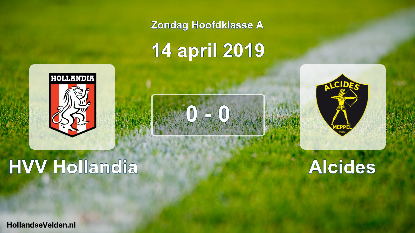 Total number of matches played: HVV Hollandia - Alcides 0 - 0 (14 April 2019)