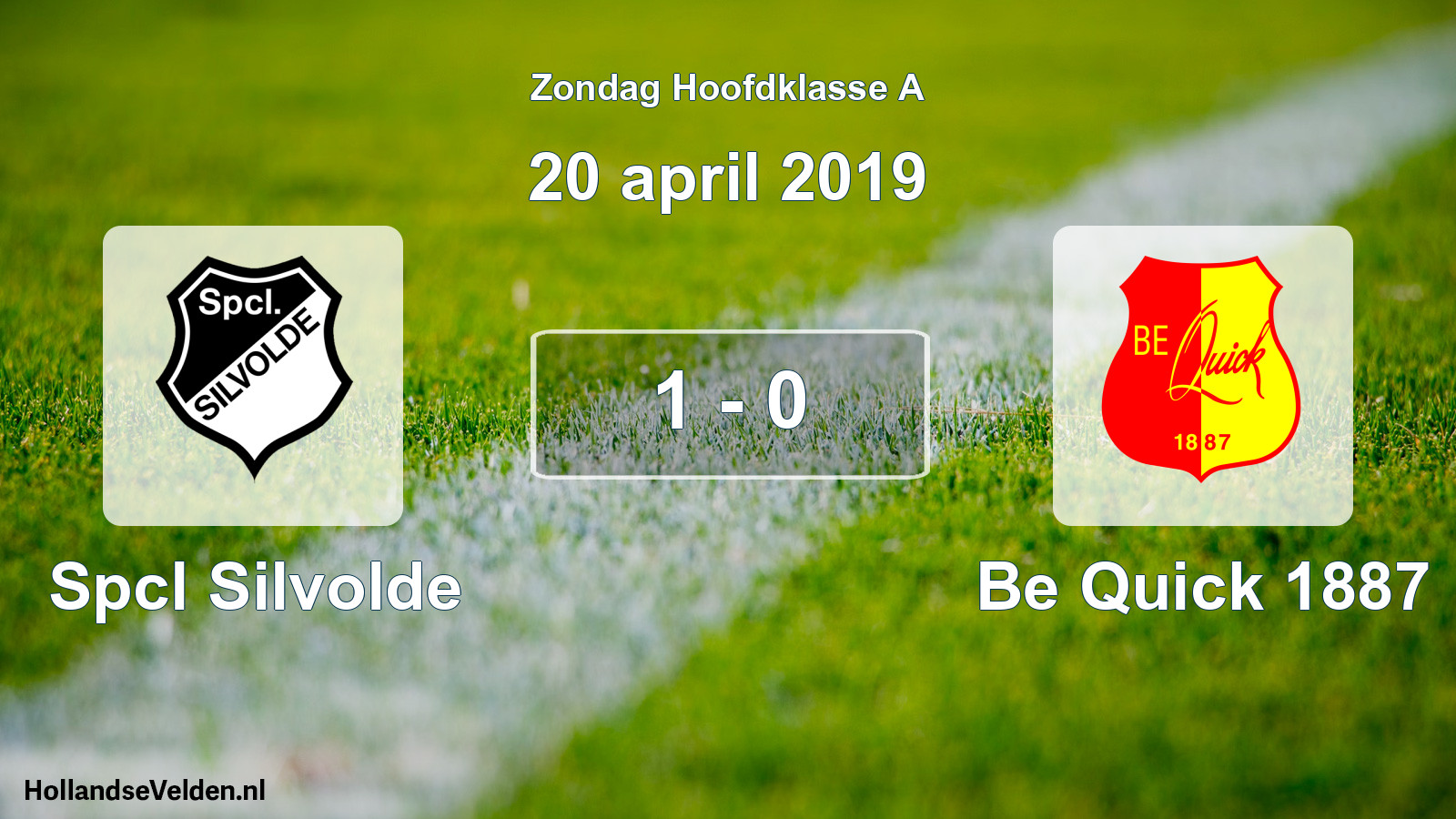Total number of matches played: Spcl Silvolde - Be Quick 1887 1 - 0 (20 April 2019)