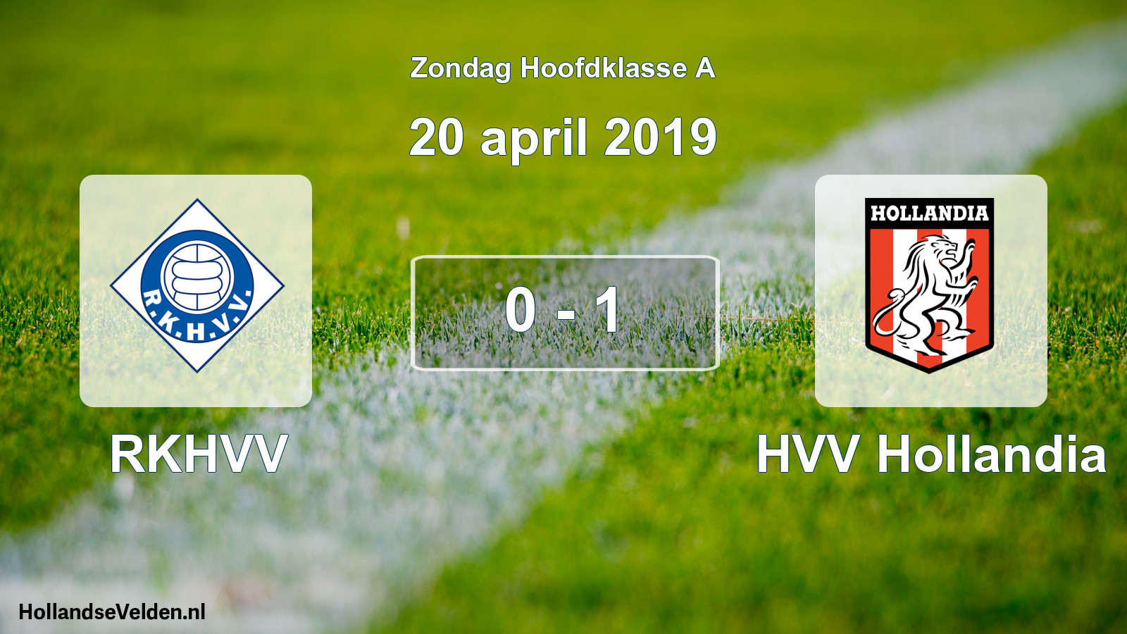 Total number of matches played: RKHVV - HVV Hollandia 0 - 1 (20 April 2019)
