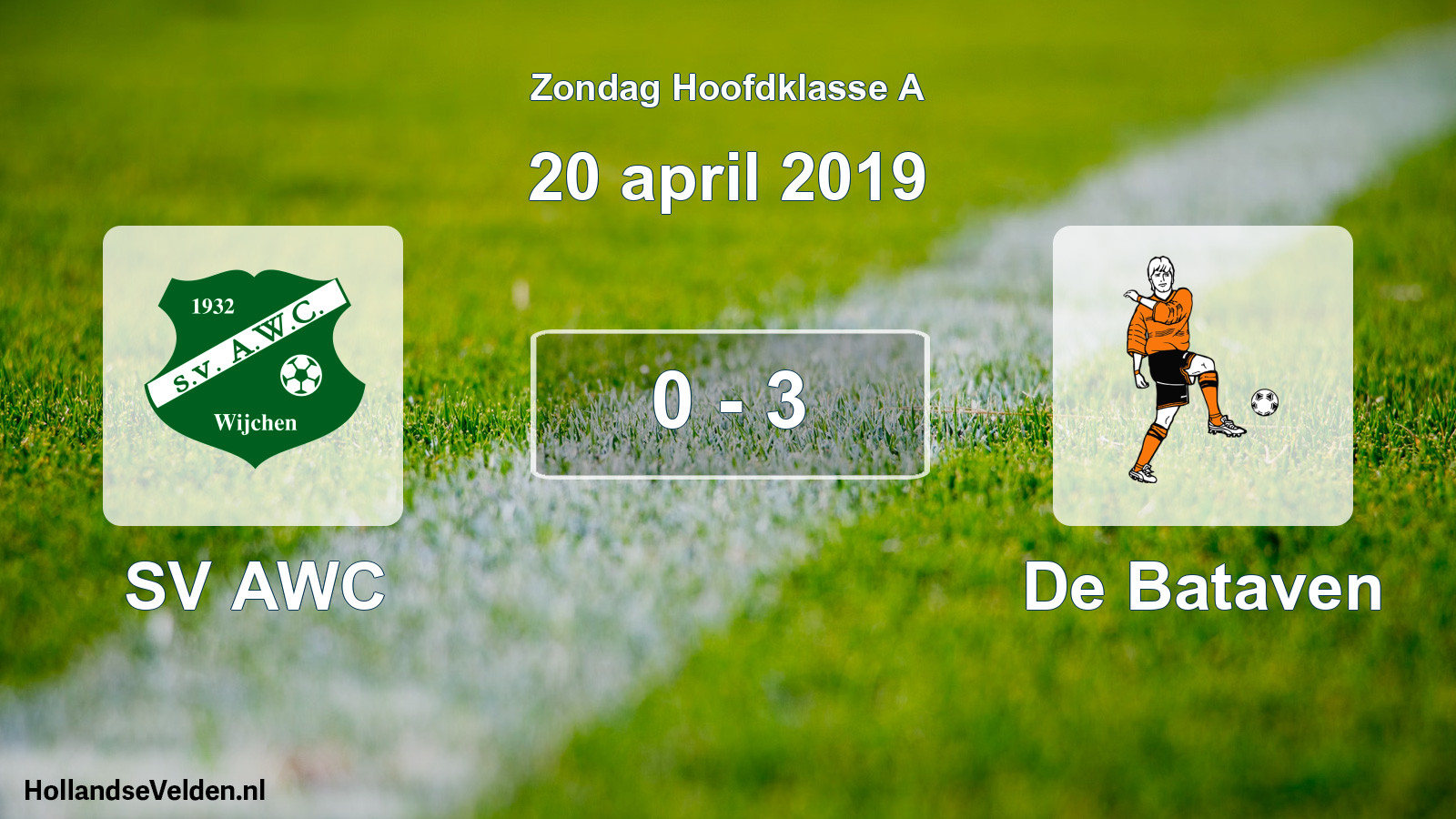 Total number of matches played: SV AWC - De Bataven 0 - 3 (20 April 2019)