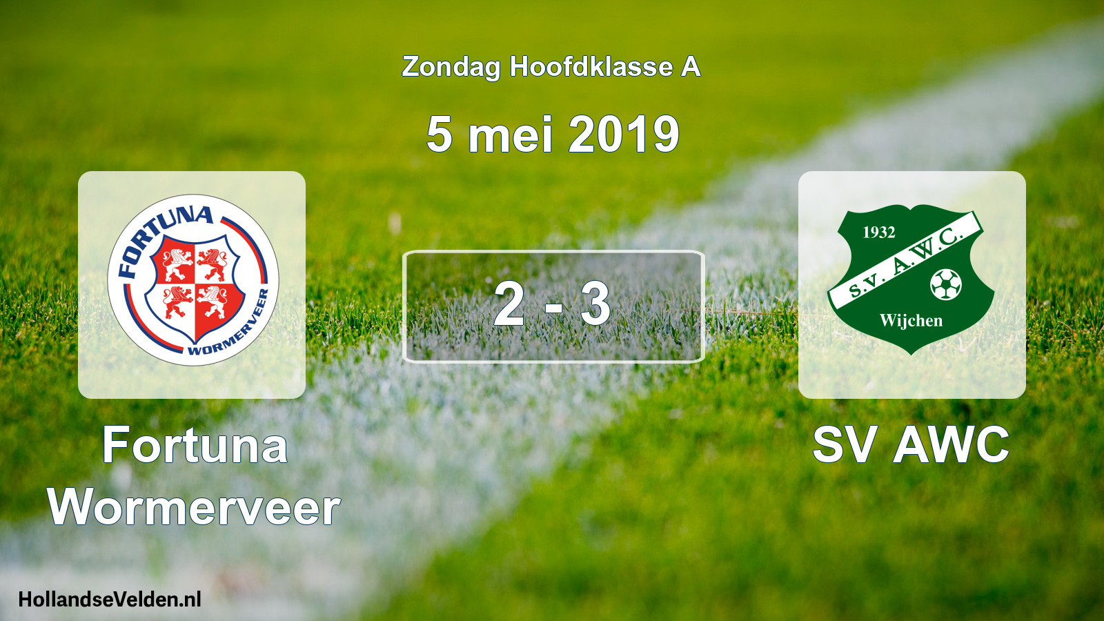 Total number of matches played: Fortuna Wormerveer - SV AWC 2 - 3 (5 May 2019)