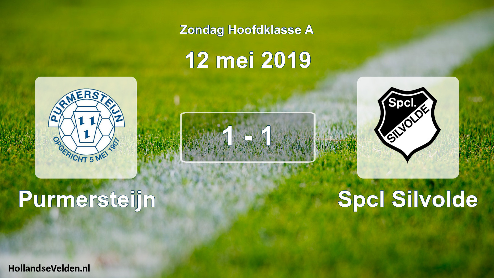 Total number of matches played: Purmersteijn - Spcl Silvolde 1 - 1 (12 May 2019)