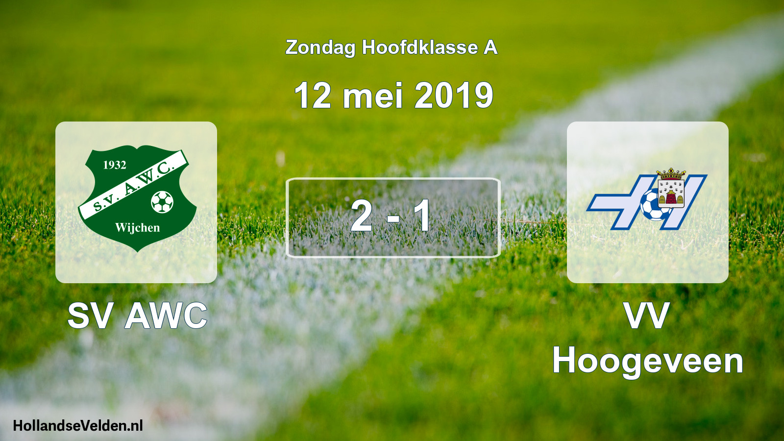 Total number of matches played: SV AWC - VV Hoogeveen 2 - 1 (12 May 2019)