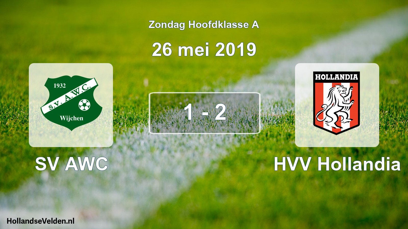 Total number of matches played: SV AWC - HVV Hollandia 1 - 2 (26 May 2019)