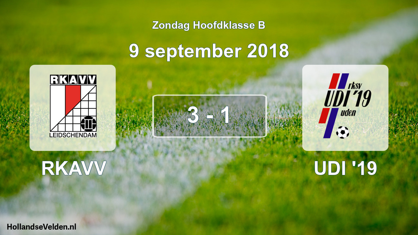 Total number of matches played: RKAVV - UDI '19 3 - 1 (9 September 2018)