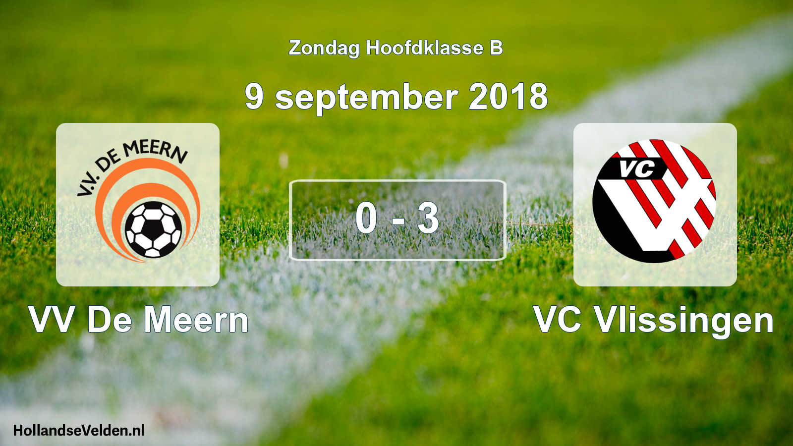 Total number of matches played: VV De Meern - VC Vlissingen 0 - 3 (9 September 2018)
