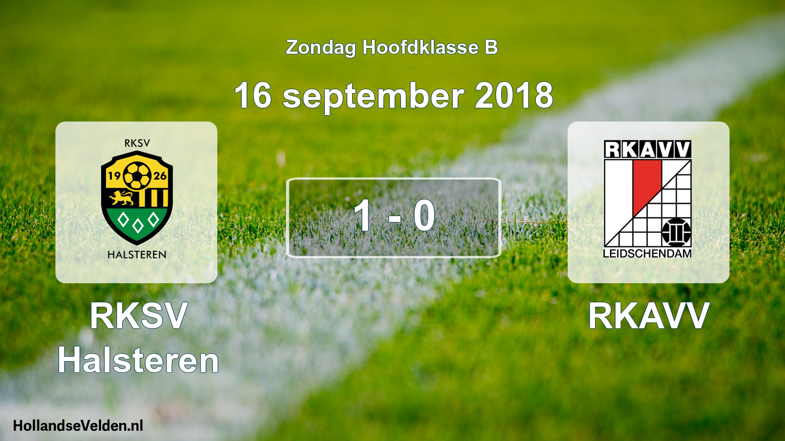 Total number of matches played: RKSV Halsteren - RKAVV 1 - 0 (16 September 2018)