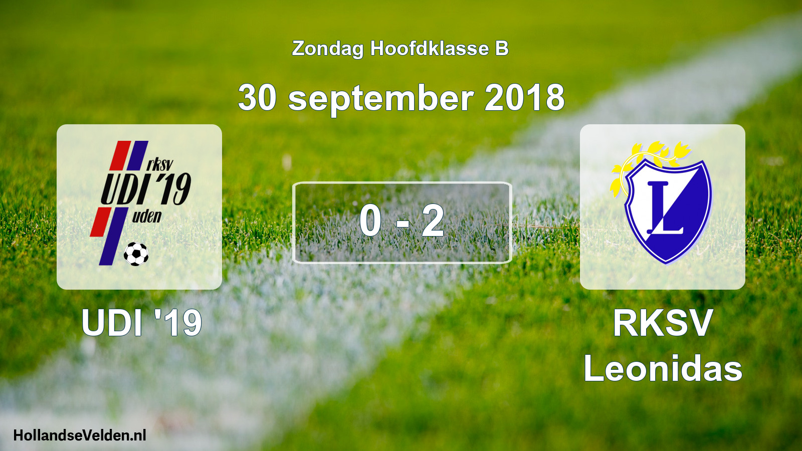 Total number of matches played: UDI '19 - RKSV Leonidas 0 - 2 (30 September 2018)