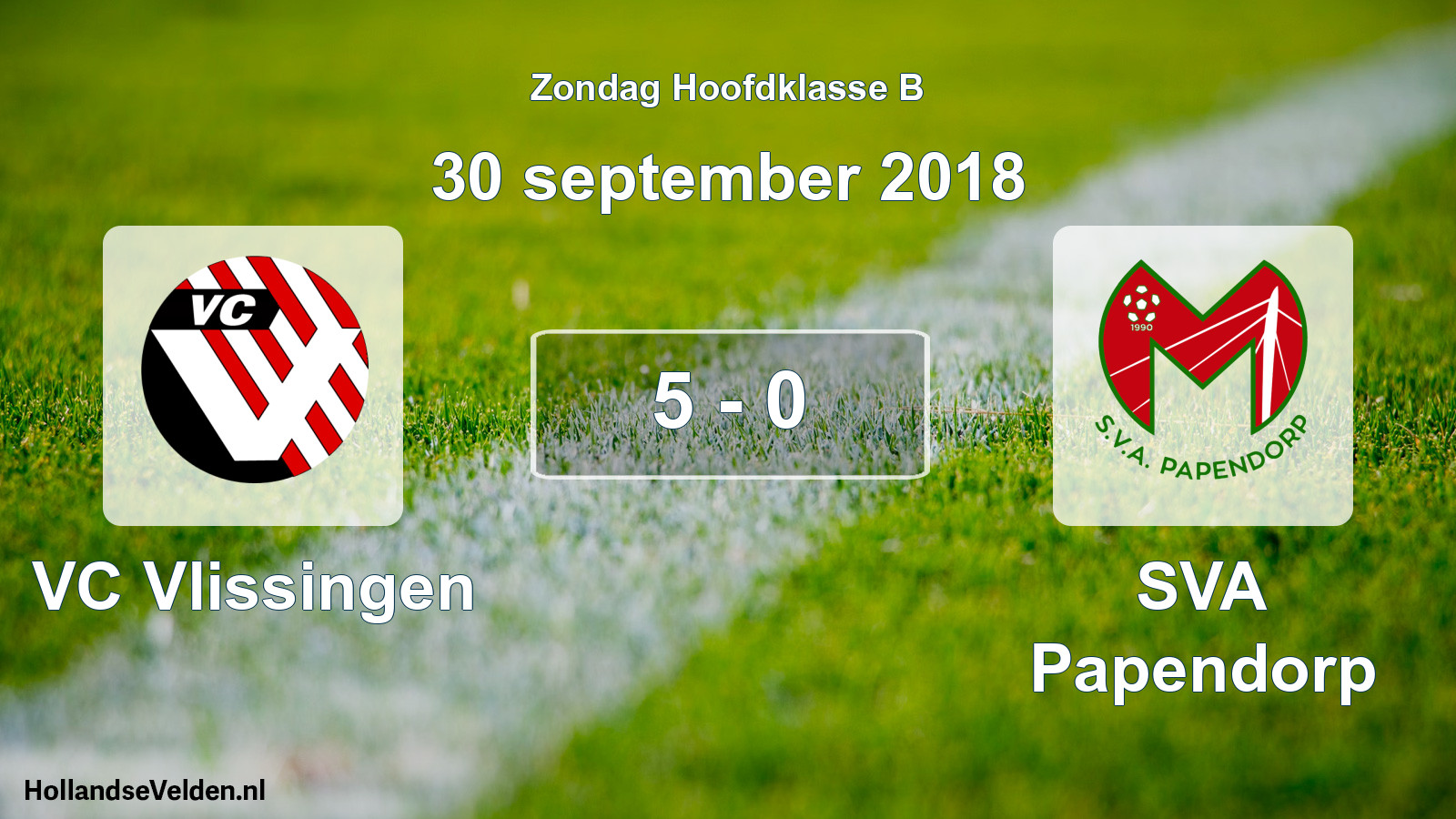 Total number of matches played: VC Vlissingen - SVA Papendorp 5 - 0 (30 September 2018)