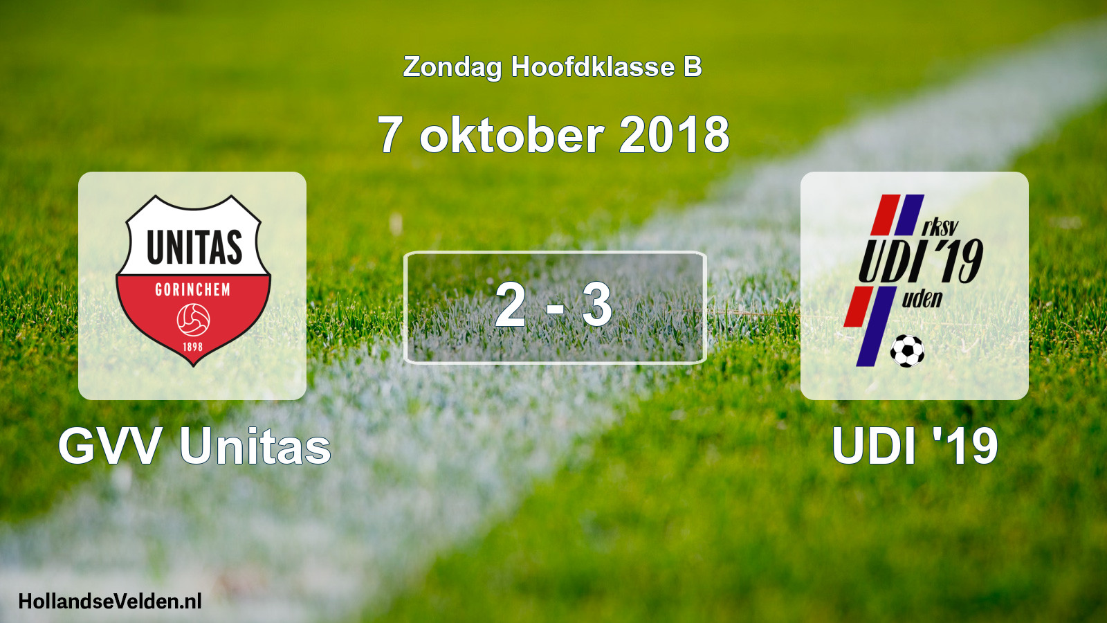 Total number of matches played: GVV Unitas - UDI '19 2 - 3 (7 October 2018)