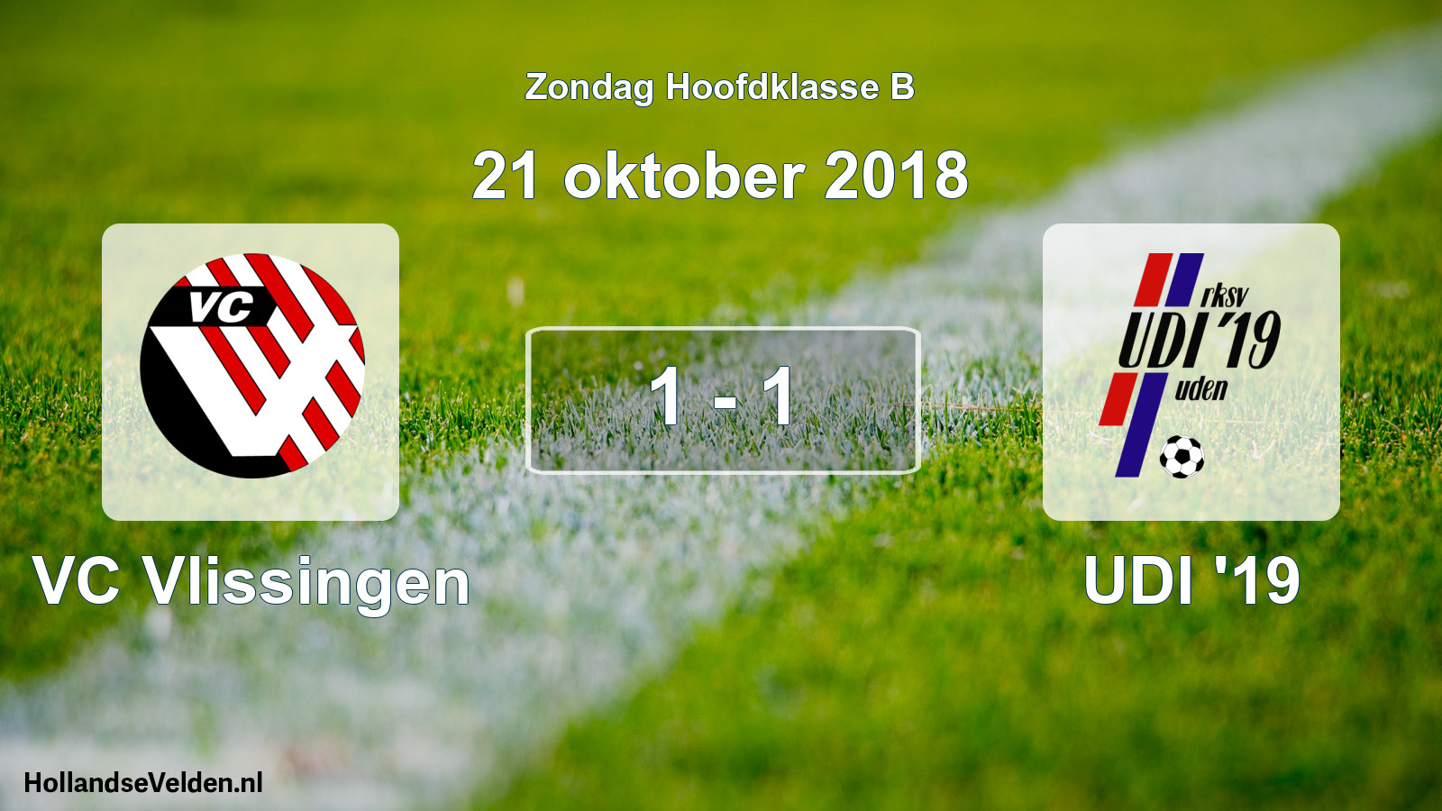 Total number of matches played: VC Vlissingen - UDI '19 1 - 1 (21 October 2018)