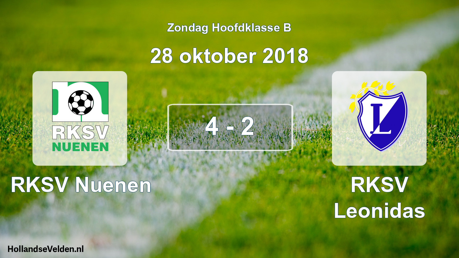 Total number of matches played: RKSV Nuenen - RKSV Leonidas 4 - 2 (28 October 2018)