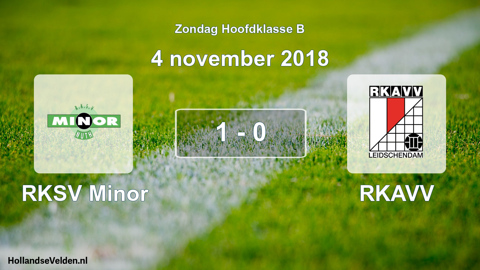 Total number of matches played: RKSV Minor - RKAVV 1 - 0 (4 November 2018)