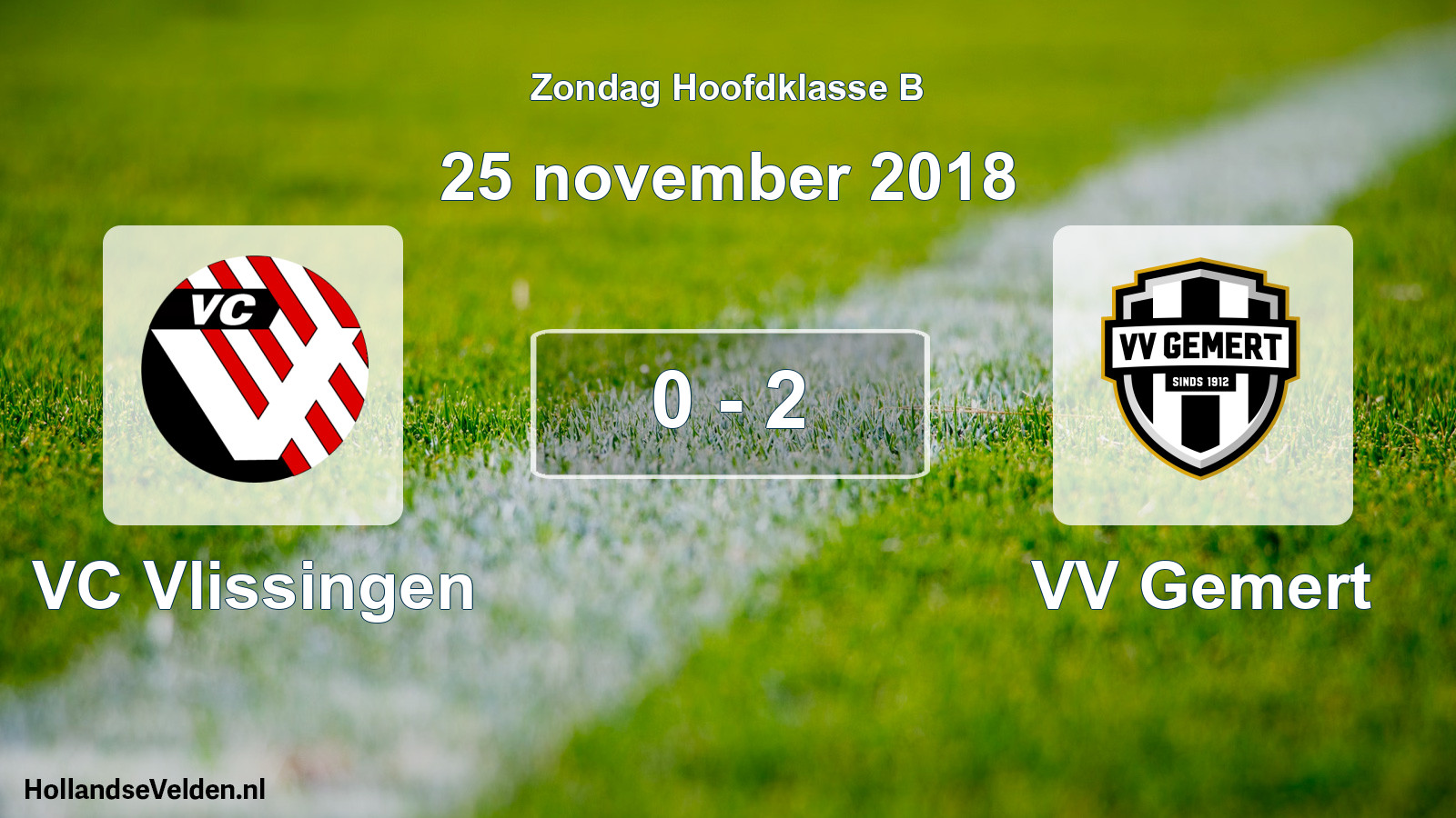 Total number of matches played: VC Vlissingen - VV Gemert 0 - 2 (25 November 2018)