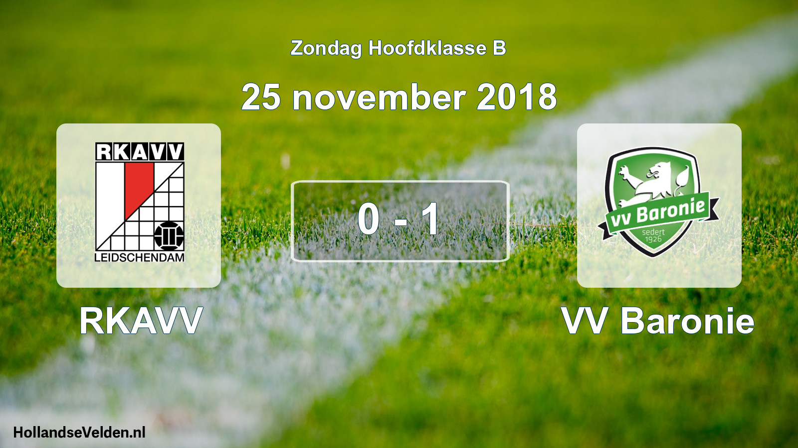 Total number of matches played: RKAVV - VV Baronie 0 - 1 (25 November 2018)