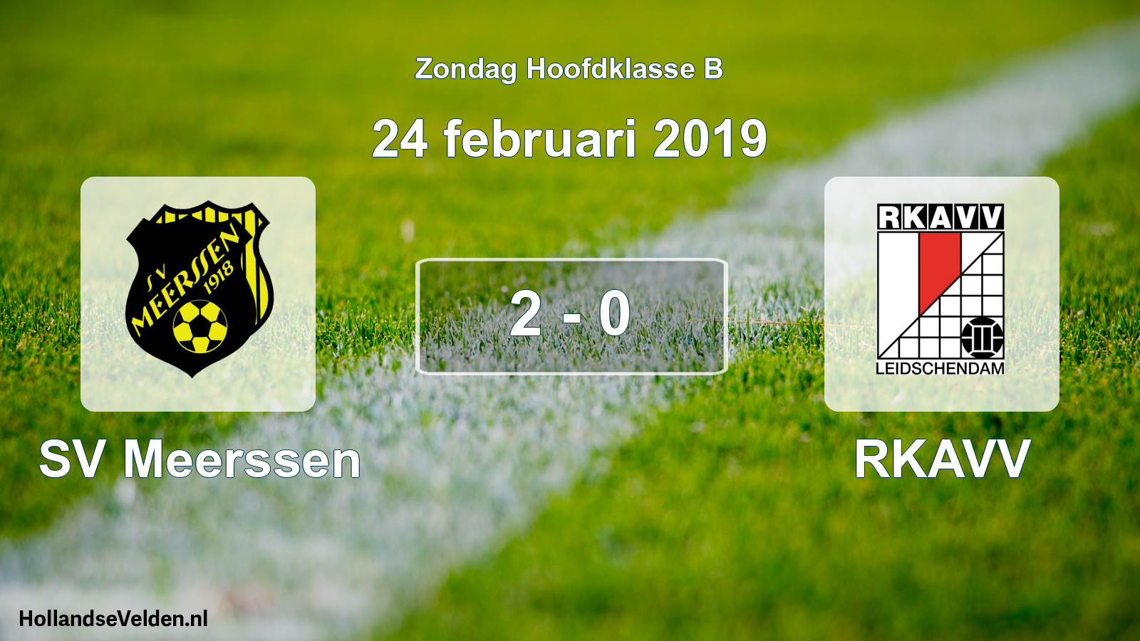 Total number of matches played: SV Meerssen - RKAVV 2 - 0 (24 February 2019)