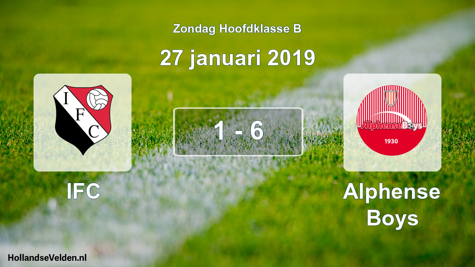 Total number of matches played: IFC - Alphense Boys 1 - 6 (27 January 2019)