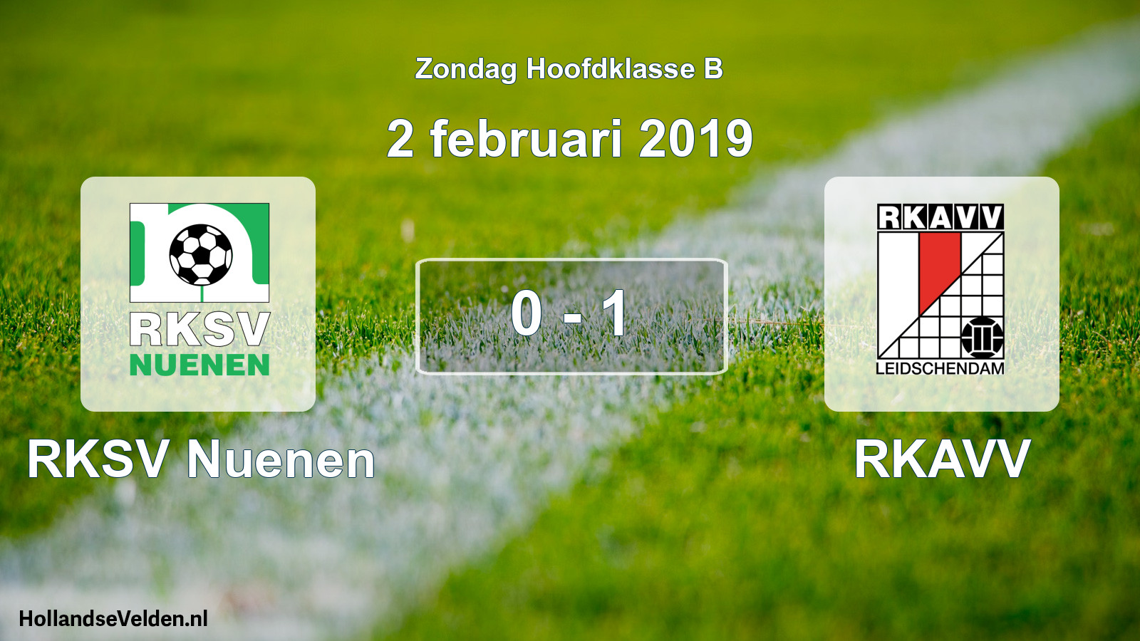 Total number of matches played: RKSV Nuenen - RKAVV 0 - 1 (2 February 2019)